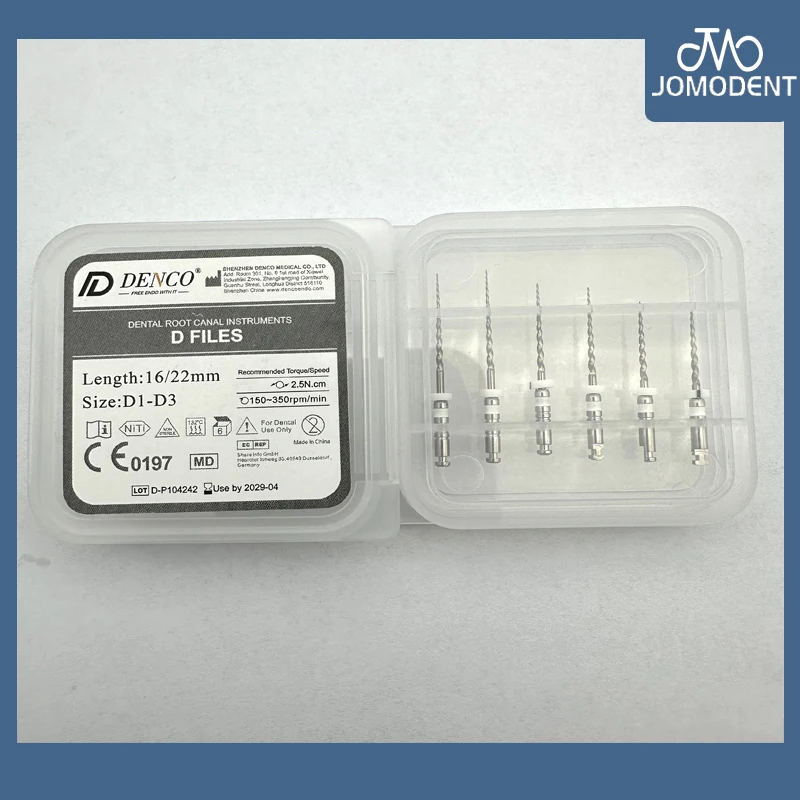 

DENCO D-Files fit denco niti rotary files system with good resistance and elasticity