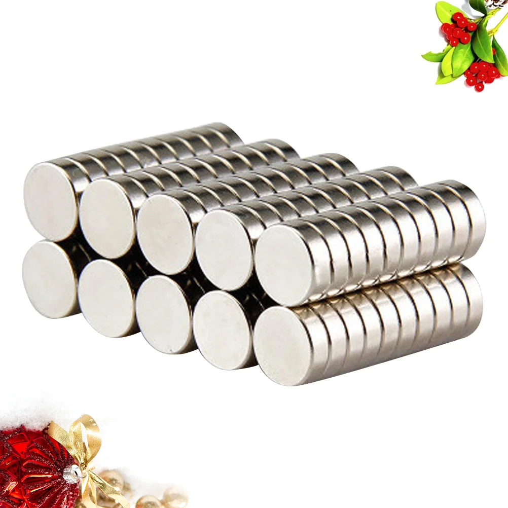 

80PCS Fridge Round Magnets Permanent Magnet Portable Magnetic Push for Refrigerator Crafts Science Projects Whiteboard - 8x