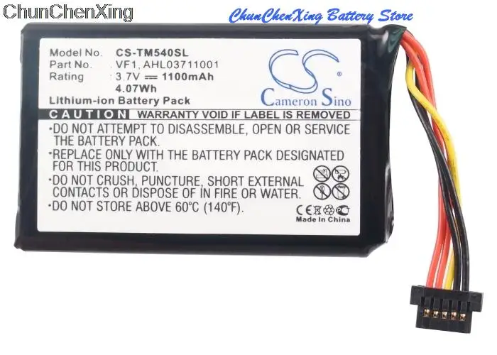

Cameron Sino 1100mAh GPS, Navigator Battery AHL03711001, VF1 for TomTom 4CF5.002.00, Go 540, 540 Live