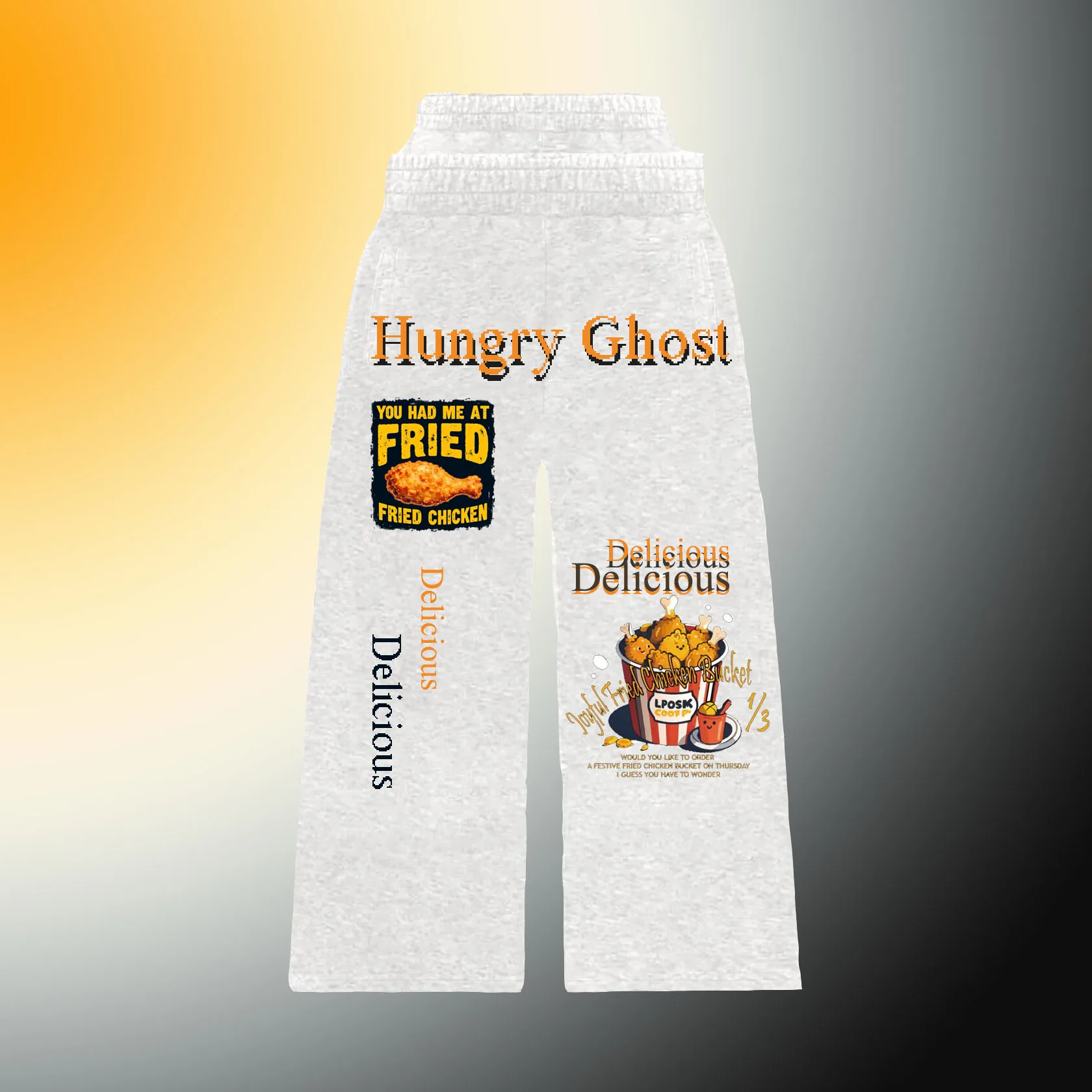 

Cross border series printed loose and hot food versatile casual pants for men and women, cool and trendy niche style Y2k