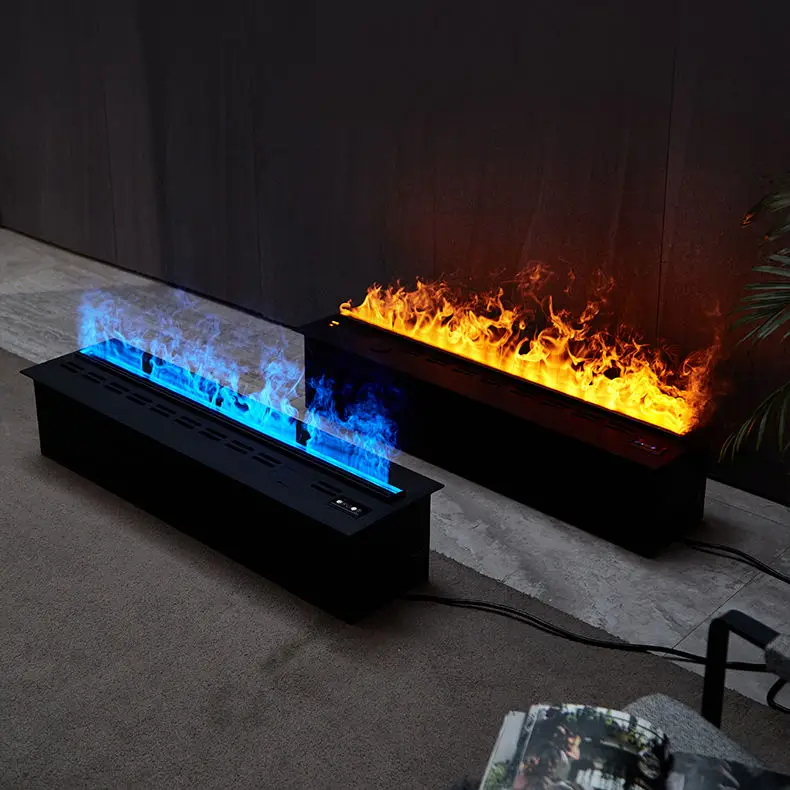 Adjustable Customize Festival Remote Control Wall Mounted Led Flame Decor Electric Fireplace Heater Water Steam Fireplace