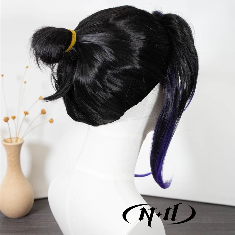 ND 코쵸 코쵸 코스프레 가발 헤어피스 귀멸의 칼날 애니메이션 코스프레 헤어 가발 내열성 합성 코믹콘 코스터용