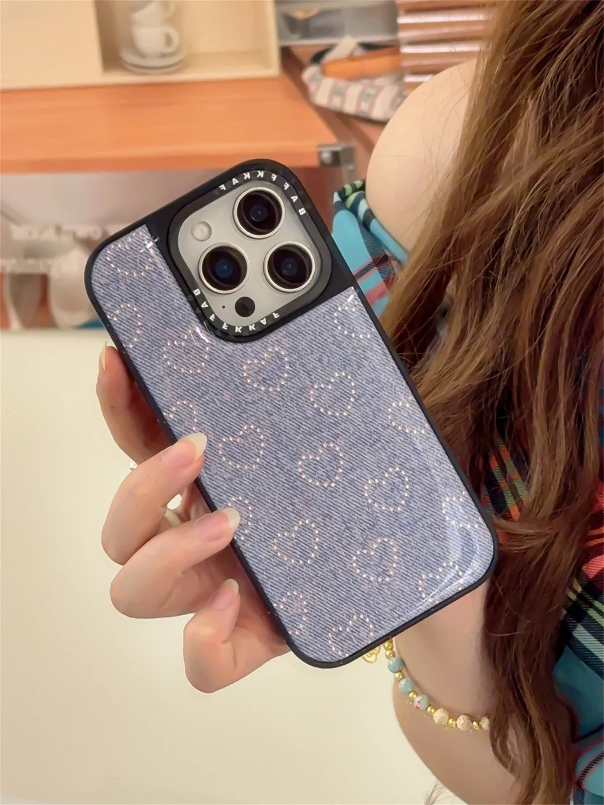 Funda de teléfono con diseño de corazón de amor vaquero a la moda para iPhone 16 Pro 15 14 Pro Max, fundas duras bonitas a prueba de golpes 15 Promax