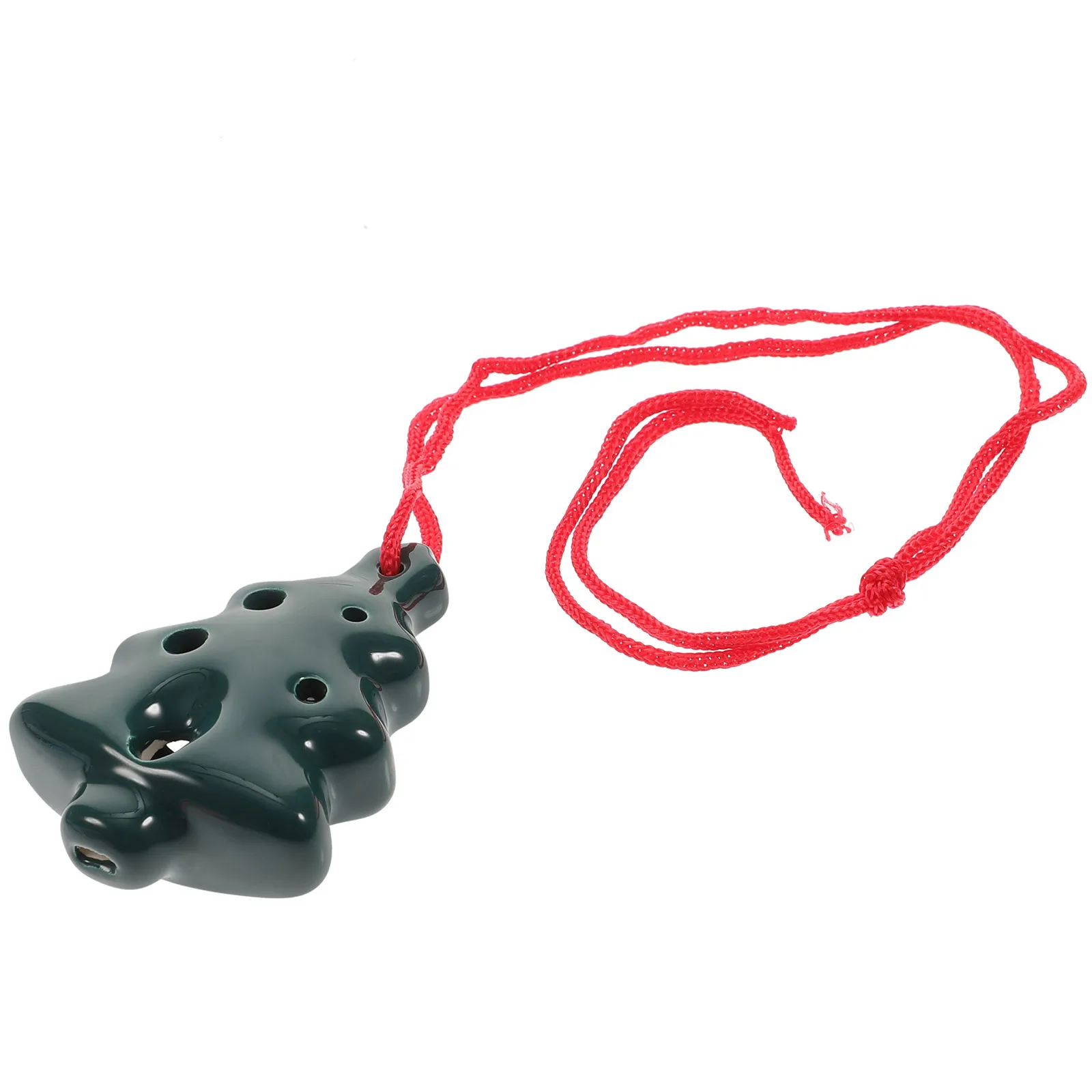 

Beginner Ocarina Christmas Tree Shape 6-Hole Ceramic Music Instrument Portable Wind Instrument for Children Gift