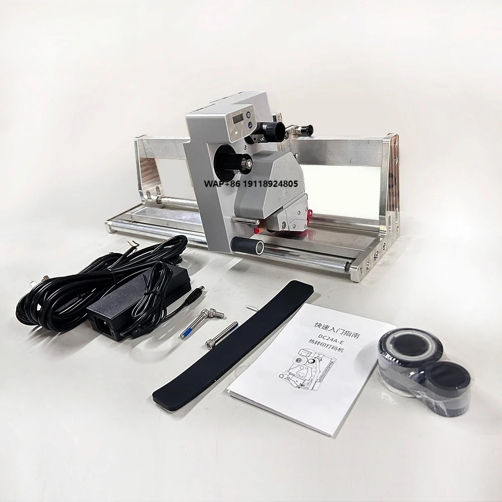 Thermal Transfer Overprint TTO Printer with 24mm Printhead DC24A Model Set up on Packaging Machine to Print Date and logo