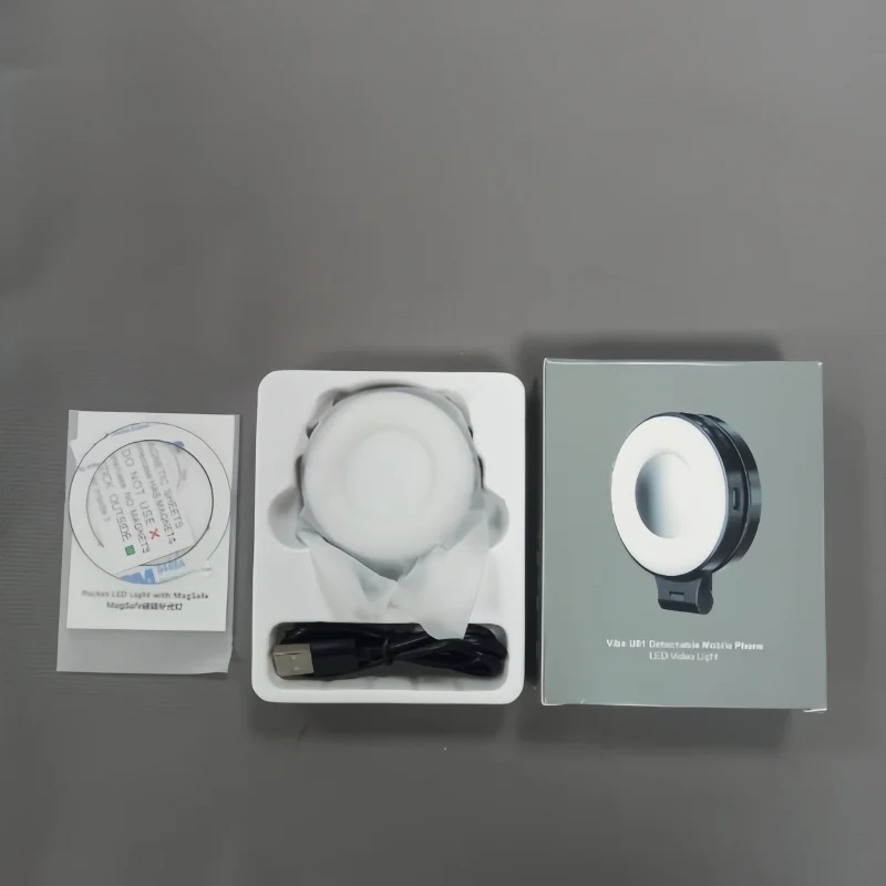 Magsafe Magnetic Mobile Phone Fill Light Portable Foldable Livestreaming Photography Vlog Led Pocket Selfie Lights with Mirror