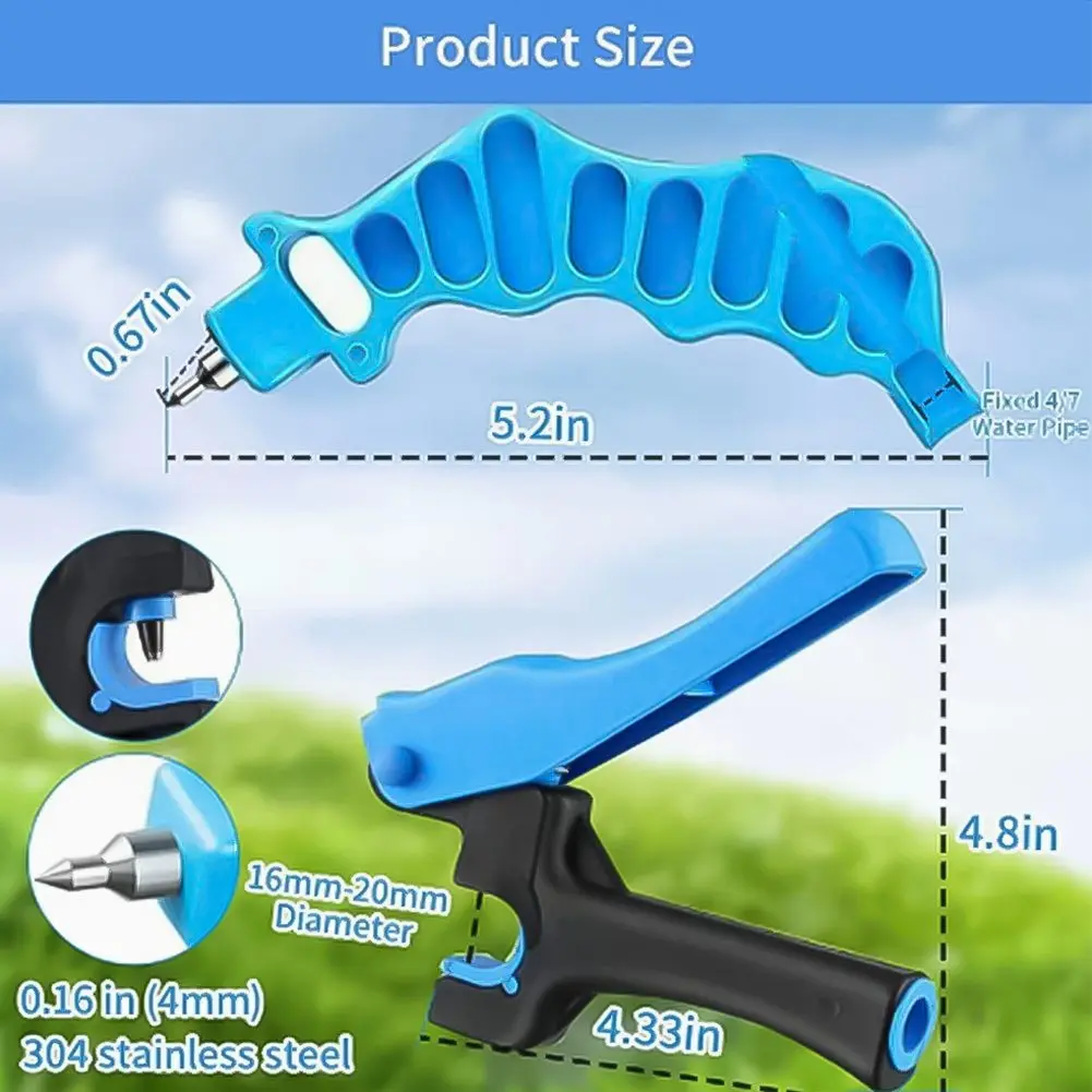 Drip Irrigation Punch and Fitting Insert Tool Kit for 16/20mm PE Pipes 3mm Hole Size Compatible with Drip Systems