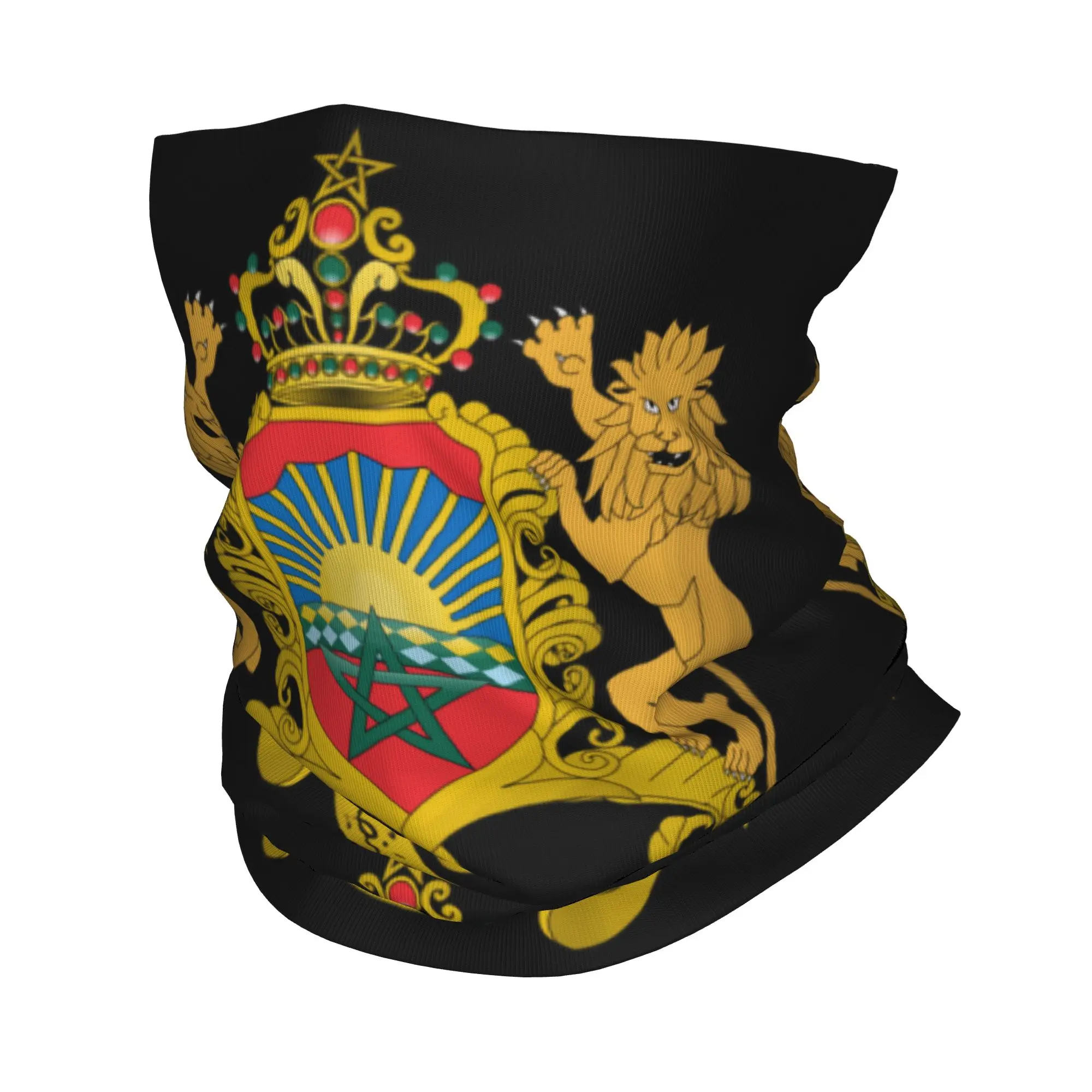 Custom Kingdom Of Morocco Bandana Neck Gaiter Windproof Face Scarf Cover Women Men Moroccan Patriotic Headwear Tube Balaclava