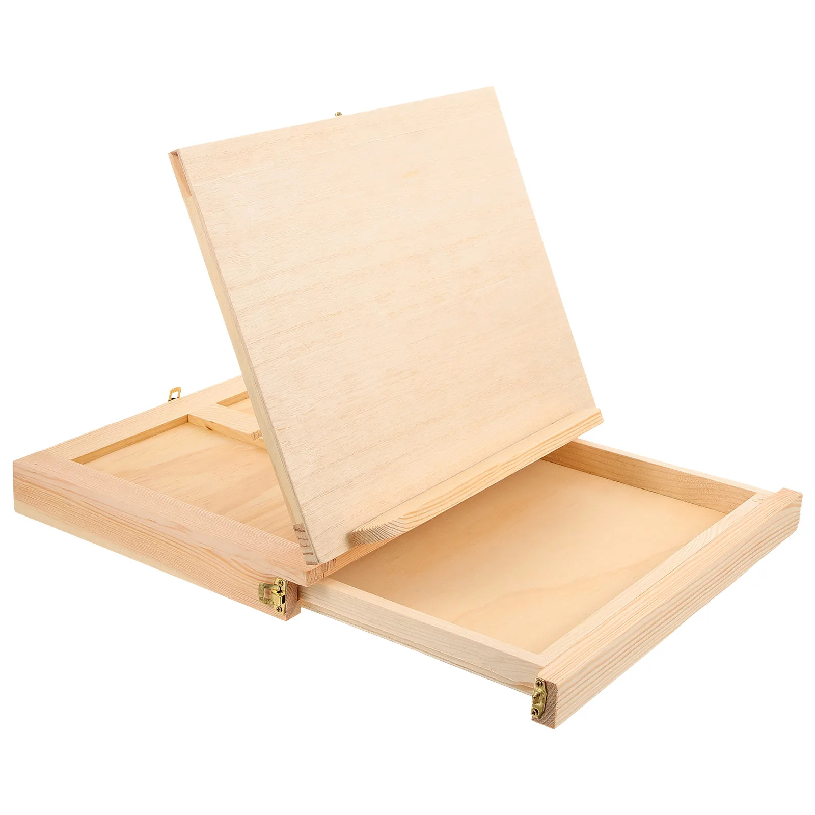 

Pine Easel Drawing Table Boards Painting Desktop Outdoor Sketch Wooden Portable Drafting with Drawers