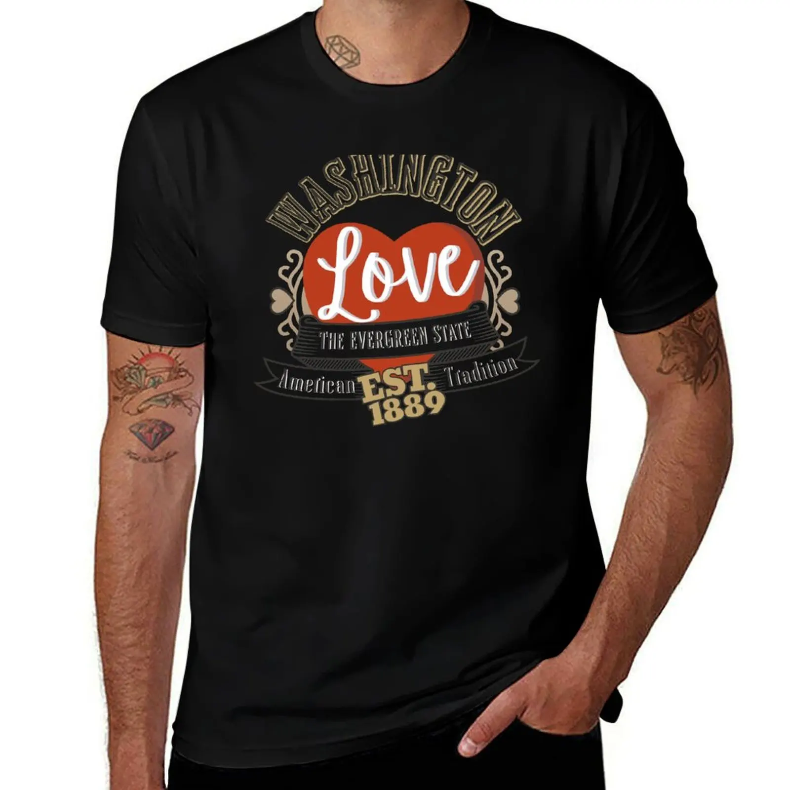 

t man 100 for cotton man Washington graphic percent shirts shirt with shirts T-Shirt t T-Shirt t prints Love