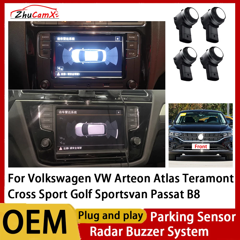 Датчик парковки, резервный радар, зуммер для Volkswagen VW Arteon Atlas Teramont Cross Sport Golf Sportsvan Passat