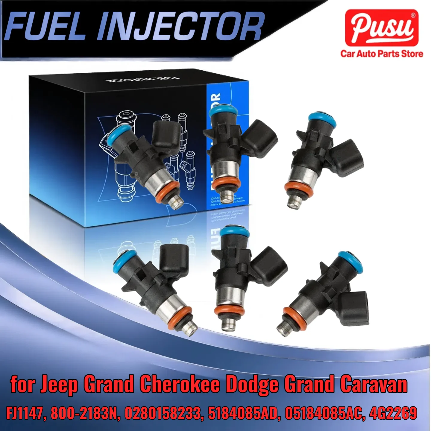 

For Grand Cherokee Grand Caravan Chrysler 200 6 Pack Fuel Injector Replacement FJ1147 Fits Multiple Models