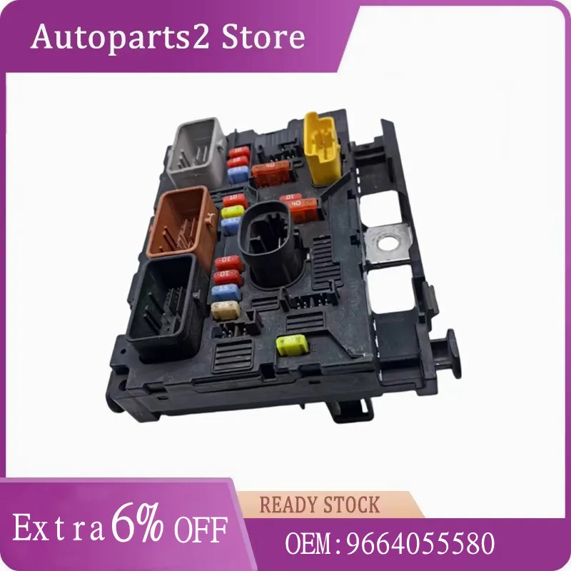 Used 9664055580 9664055780 6500FH Fuse Box Control Unit Assembly For Peugeot 307 Citroen C4 Low Configuration BSM L11=L04