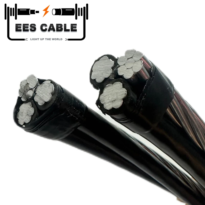 

3*35+54.6+16 CABLE AERIEN TORSADE CABLE PRC CABLE ABC ALUMINUM PVC TROIS PHASE UN NEUTRAL UN LUMIERE 0.6kv 1kv