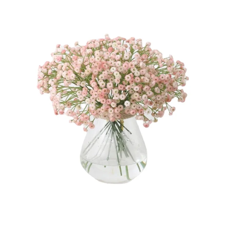 

135 heads 22cm Simulation Baby's Breath Bouquet Feel Touch Soft Rubber Gypsophila a Bride Wedding Flowers Decoration Home Decor