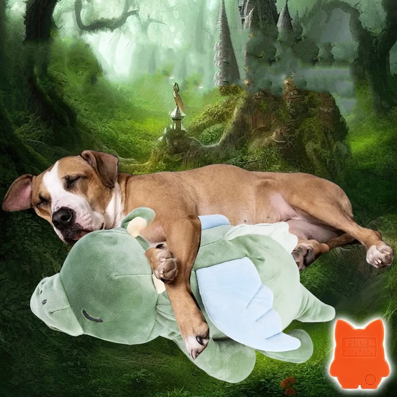 

Custom PET Dog Heartbeat Toy Green Gem Flying Dragon Plush Pet Gift Comfortable Sniffing Toy For Behavior Training
