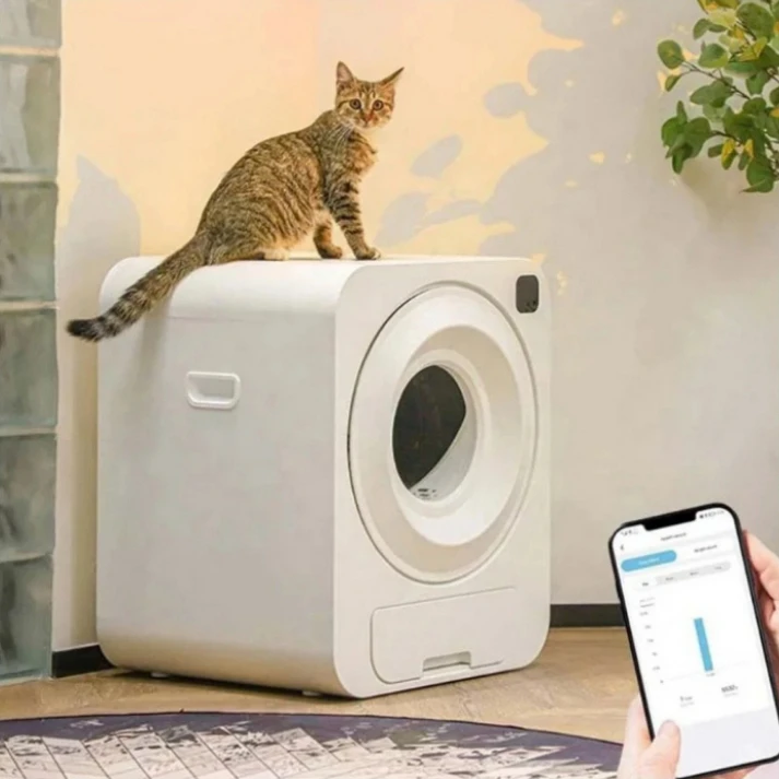 App‑Controlled Automatic Smart Cat Litter Box, Detachable Washable UV Self‑Cleaning Toilet