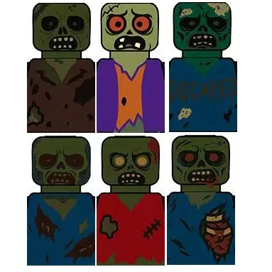 MOC City Zombies Figuren Bausteine Halloween Soldaten Doktor Biochemischer Anzug Giftige Schadstoffe Schild Bausteine Spielzeug Kinder Geschenk