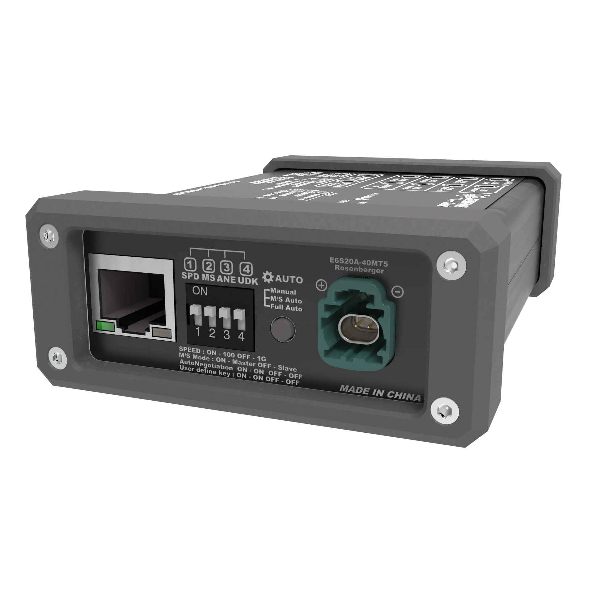 Conversor Ethernet para carro Gigabit 1000Base-T1 para Ethernet padrão RJ45