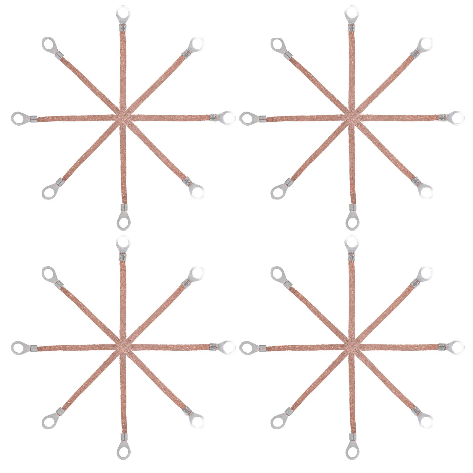 

100pcs Grounding Copper Braided Wire For High Voltage Equipment Industrial Automotive Applications Flexible Wear Resistant