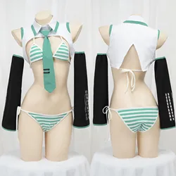 Anime Game Miku Cosplay Miku Formula Suits Cosplay Costume Girl Snow Christmas Roleplay Uniforms Bikini Set Cosplay