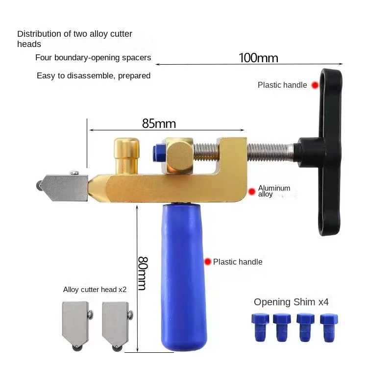 The new all-in-one ceramic tile cutter, glass tile boundary opener, aluminum alloy two-in-one multi-function cutting