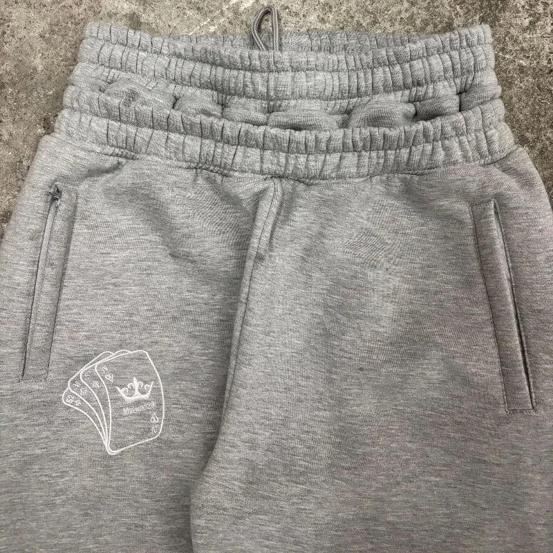 Pantaloni da jogging da uomo Hip Hop gotico Streetwear Pantaloni larghi casual cadenti Pantaloni sportivi unisex con ricamo a doppia vita