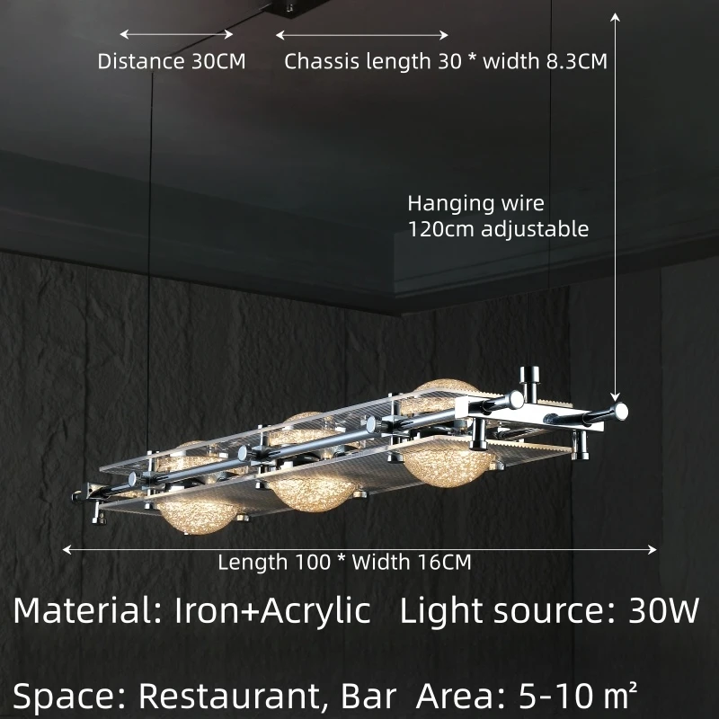 Luxury LED Chandelier Lights For Kitchen Bar Dining Table Island  Living Room Pendant Lamp Home Decoration Lustre Indoor Fixture