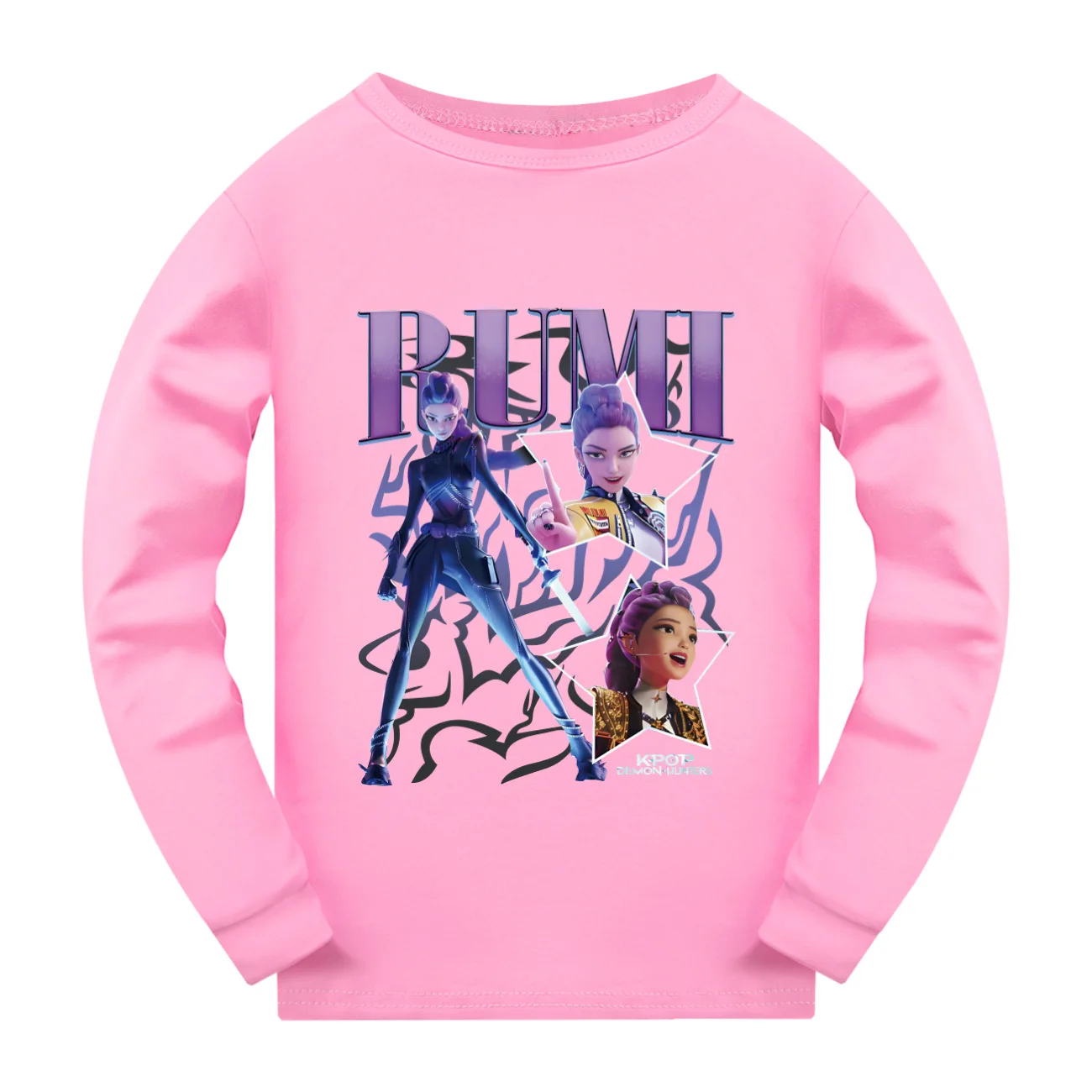 

KPop Demon Hunters Ramyeon Kids T-Shirt Stylish Boys Long Sleeve Tops Fashion Cartoon Casual Clothes Youth Girls Loose T-Shirts