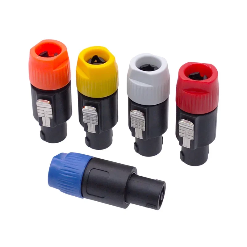 5PCS Speaker Powercon Connector 4 Core Professional Audio Power Plug Speakon Connectors