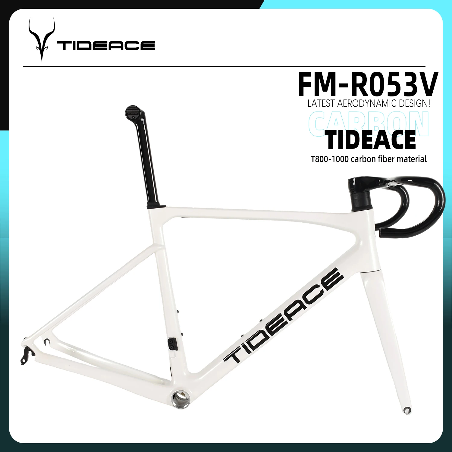 

Carbon Road Bike Frame V Brake T47 BB Max 700x32C Tire Tideace Bike Lightweight Durable Bike Frame Road Carbon