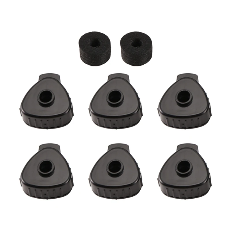 6 PCS Cymbal Nuts,Quick Cymbal Nut With Cymbal Felts Washer Replacement ,Percussion Drum Replacement Parts