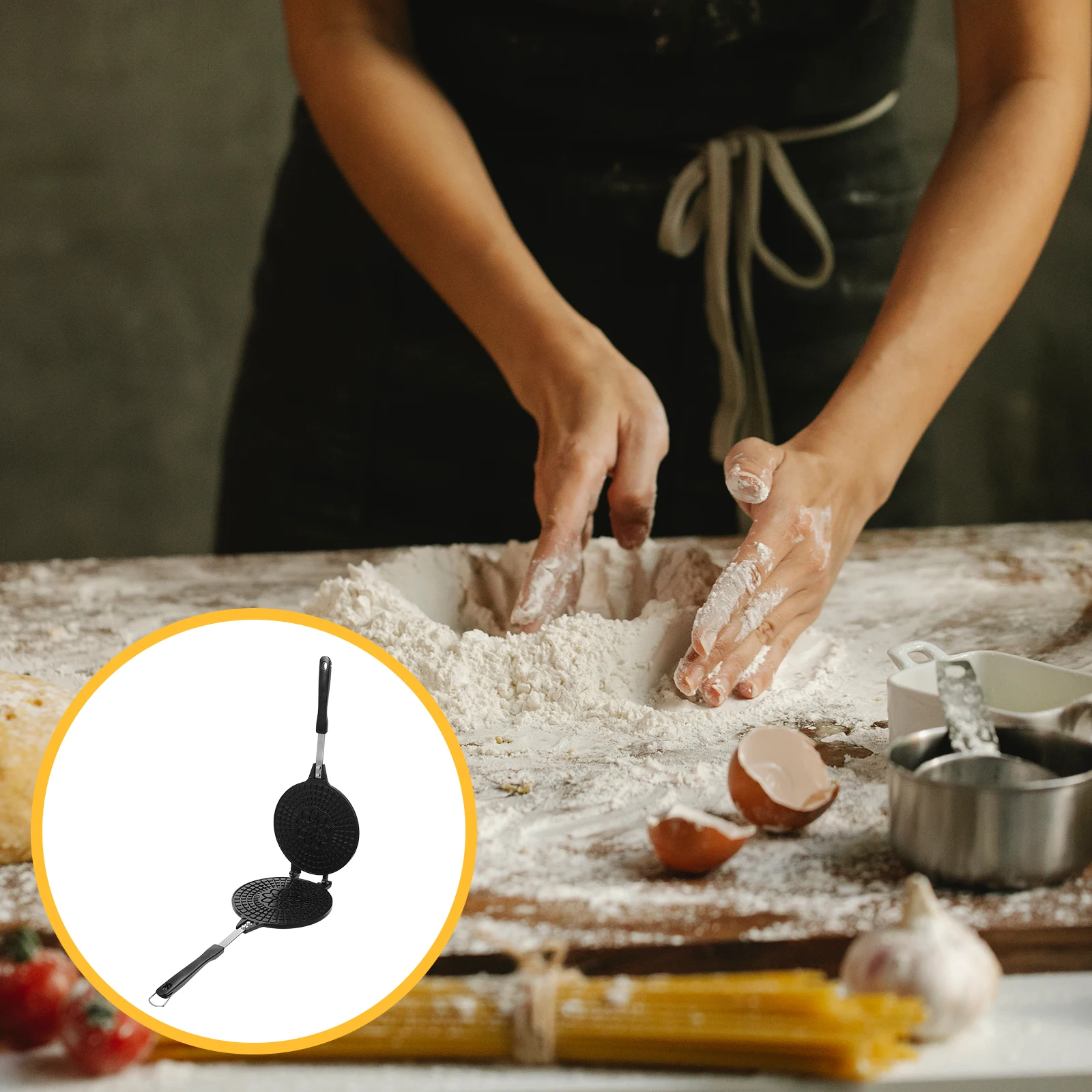 

Ice Cream Cone Maker Non-Stick Baking Mold For Waffle Egg Roll Omelets Pancake Camping Kitchen Gadget Aluminum Alloy