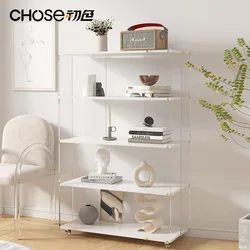 Living Room Reading Storage Rack Household Rotating Bookshelf Kitchen Seasoning Storage Shelf Acrylic Home Toy Display Rack