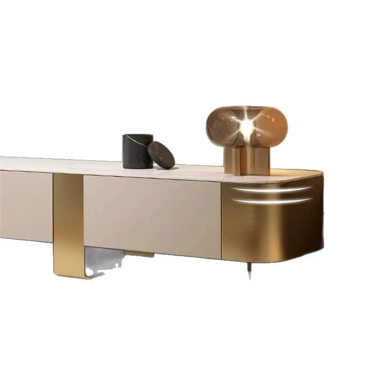 

Небольшая квартира, гостиная, интернет-знаменитость, французский свет, роскошный итальянский современный простой яркий журнальный столик из каменной плиты