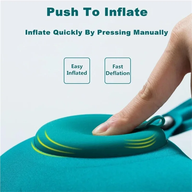 ABDJ-With Air Pressure Ring For Use In Cars,Trains And Airplanes Easy-To-Store Pillow