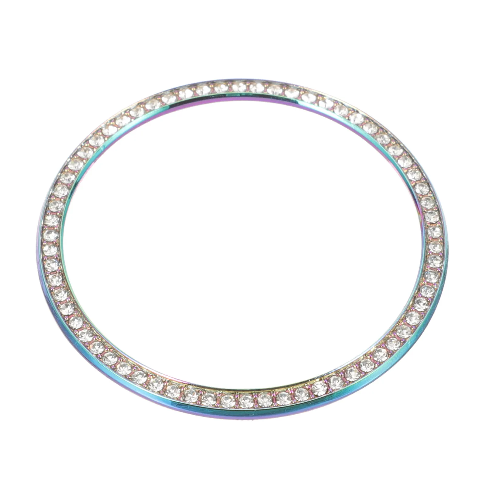 

42Mm Watch Bezel Ring Zinc Alloy with Zircon Stones Bling Sparkling Protection Ring Anti Collision Scratch Resistant Watch Parts