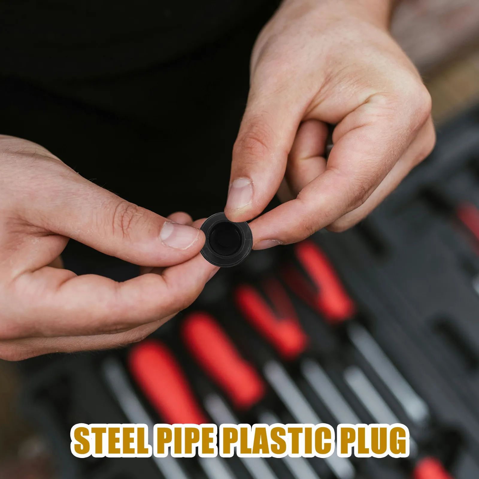 100pcs Black Plastic Tube End Caps for Chair Legs – Round Half-Sphere Plug Inserts, Furniture Pipe Sealing