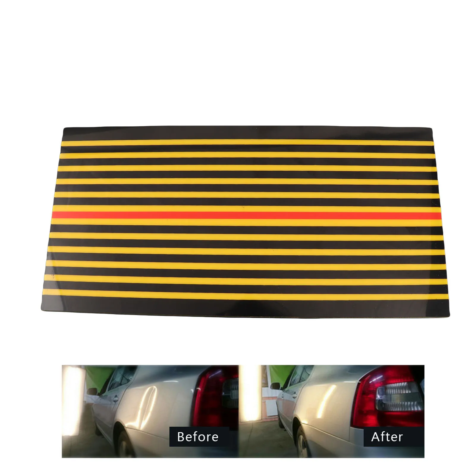 Car Dent Repair Board Paintless Dent Repair Removal Tool Checking Reflector Line Board with LED Light and USB