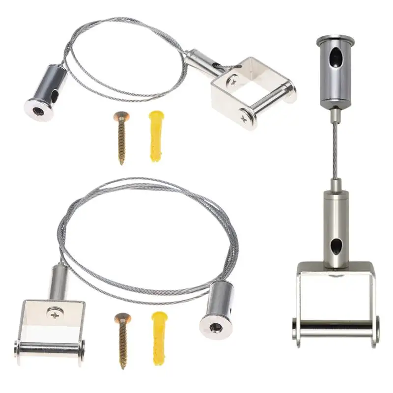 Drahtseil-Aufhängeschnalle, unsichtbarer Hängeclip, Lanyard-Schloss für Werbeschilder, 24 mm breite Klemme, geeignet für 20 mm Platten – Detail 9