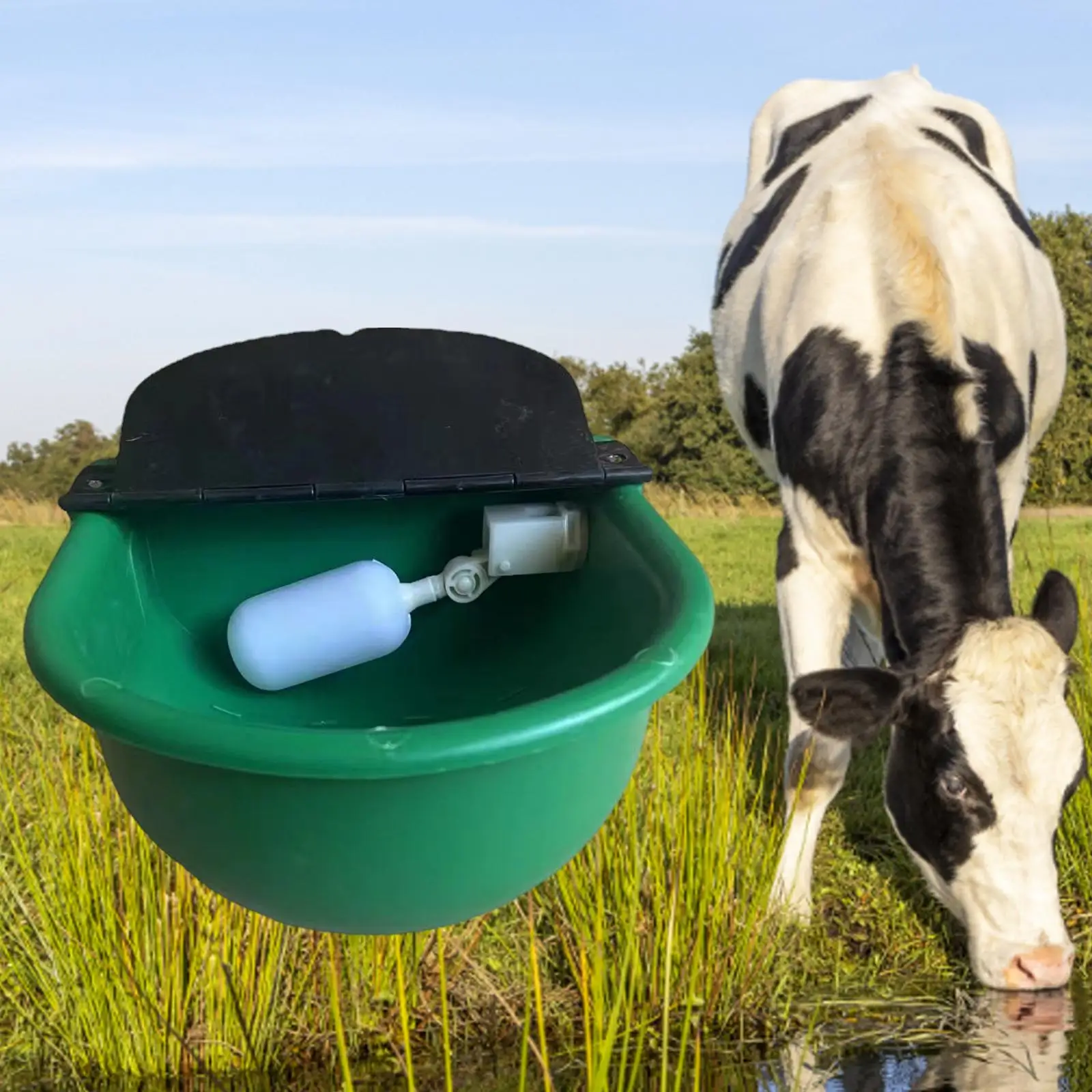 Automatic Horse Drinking Water Bowl Drinking Cup Livestock Waterer Dispenser Water Trough for Dog Cattle Sheep Pet Supplies