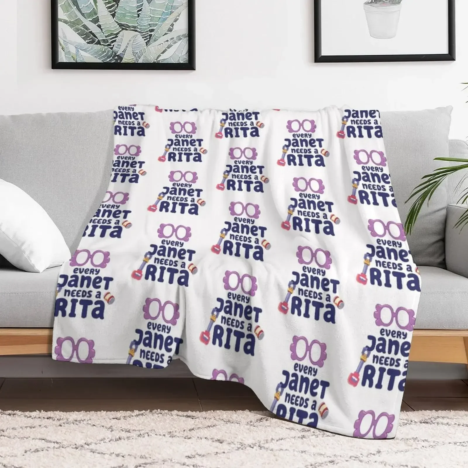 

Every Janet needs a Rita Throw Blanket decorative Sofa Plaid on the sofa Kid'S Blankets