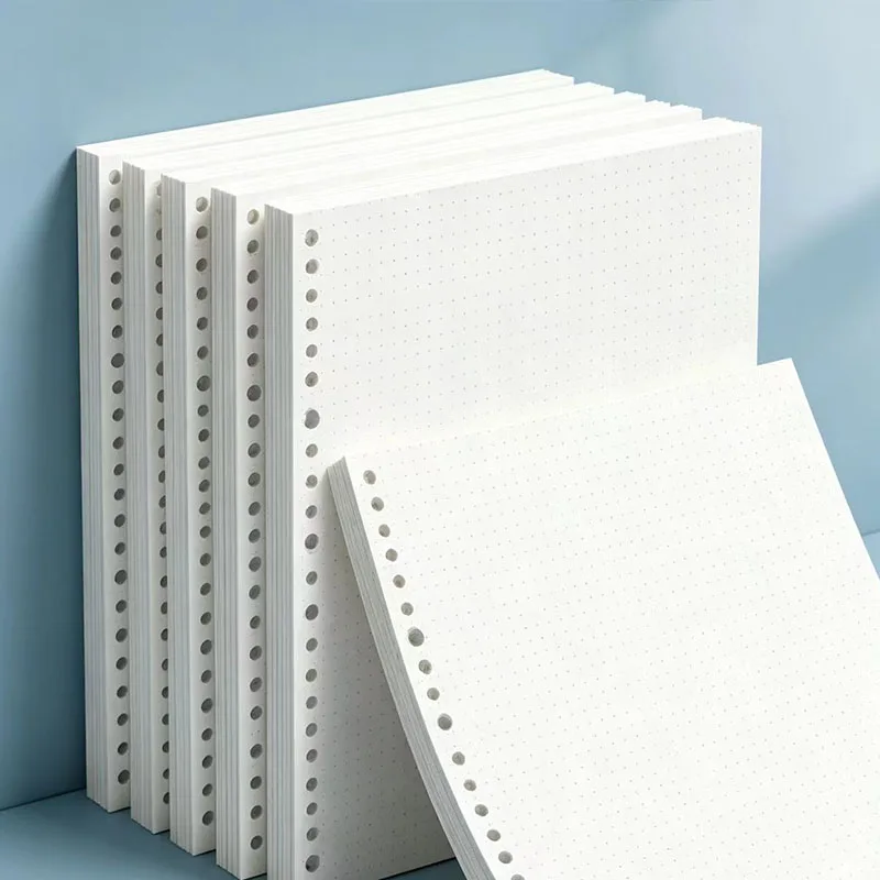 B5 Dot Matrix Loose Leaf Paper Replacement, Thickened Writing Paper, Suitable for Daily School Learning and Office Use