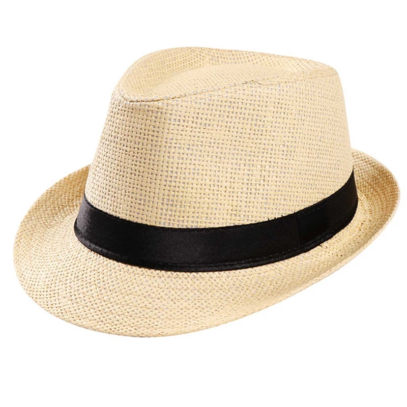 Gentleman Sonnenhut Urlaub Männer Stroh Hut Cowboy Sommer Retro Panama Reisen Reise Beiläufige Kappen Elegante Männlichen Chapeau Breite Krempe