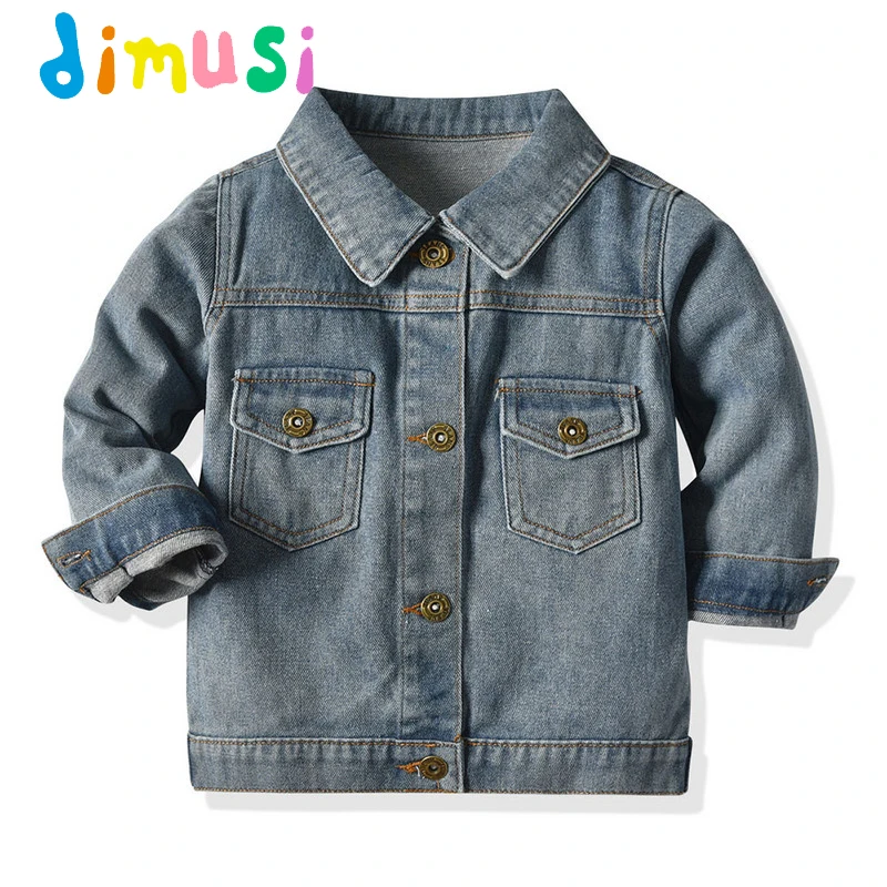 Spring Autmn Fashion Boys Denim Coats Kids Long Sleeve Ripped Holes Buttons Jean Jackets Children Windbreaker Coats Clothing