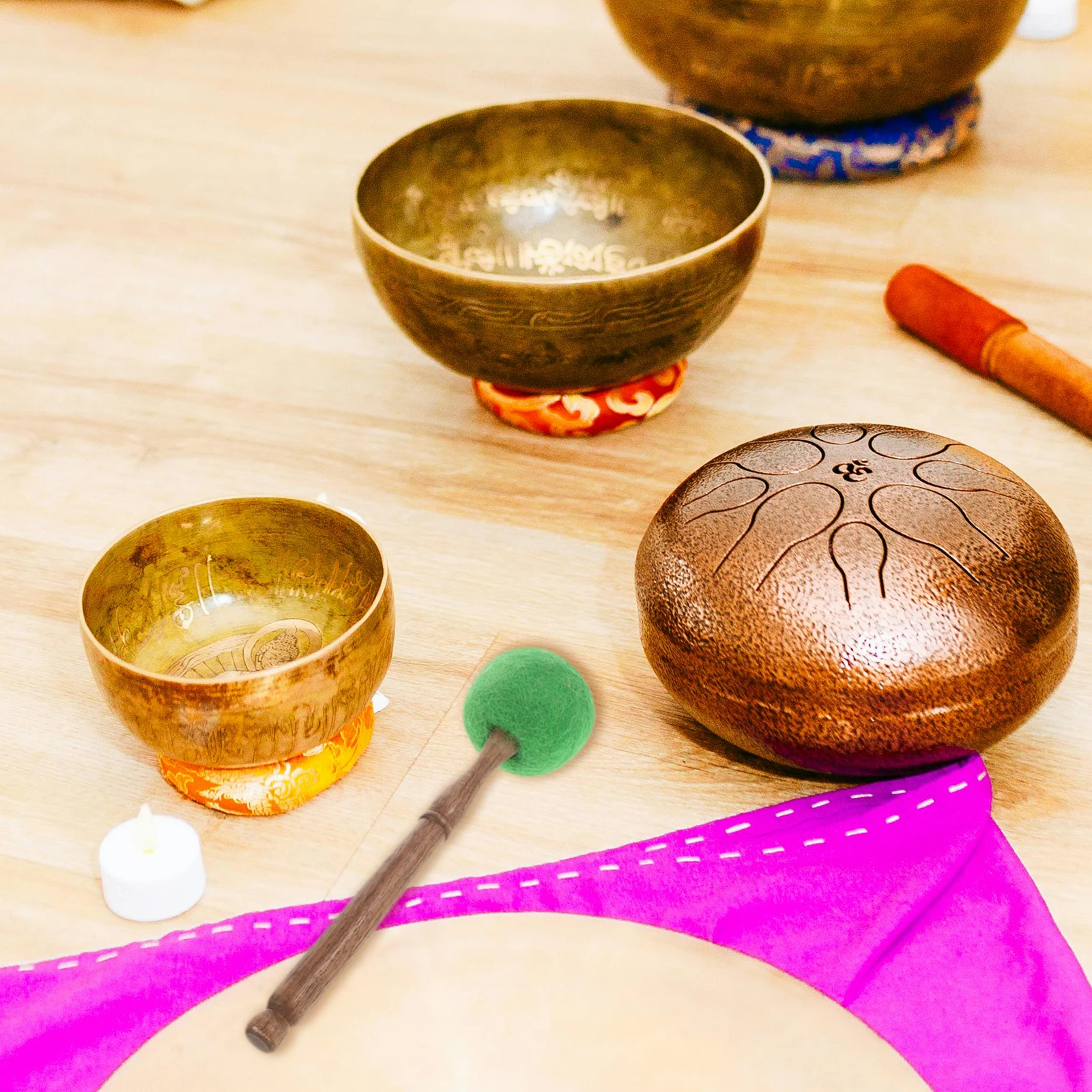 

Nepal Singing Bowl Mallet Green Large Sound Bowl Hammer Yoga Mindfulness Wooden Stick Spiritual Bowls Part Tibet Prayer