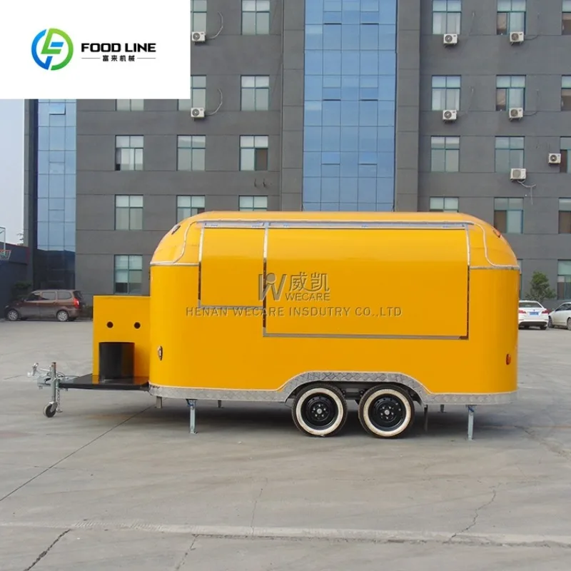 مخصص صغير الآيس كريم مقهى بار Remolque الغذاء فان شاحنة المطبخ المحمول مقطورة تقديم الطعام مجهزة بالكامل