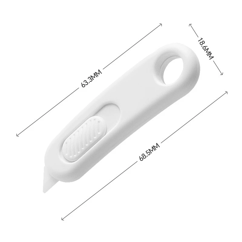 Portable Mini Ceramic Utility Knife Safe Blades Box Packaging Opener Cutting Tools With Keychain Hang Hole With Magnetic Suction