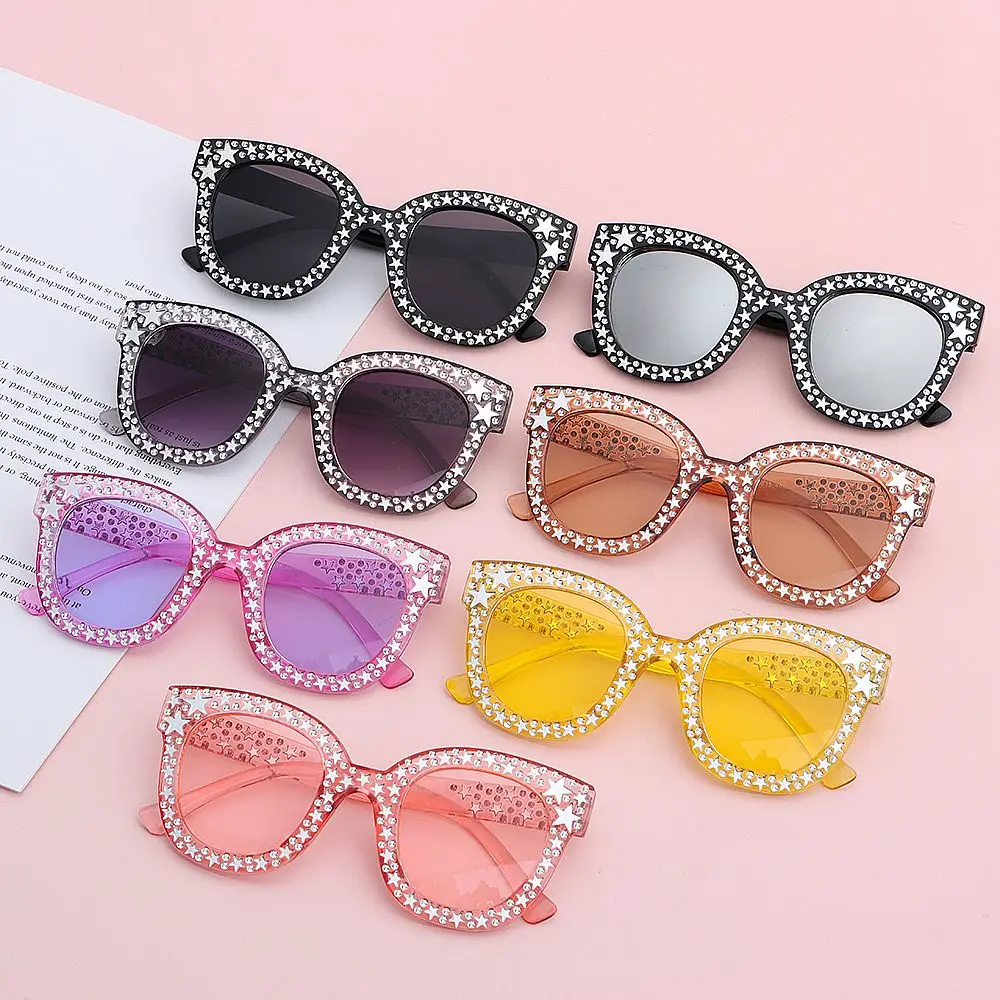 Square Diamond Sunglasses Men Sparkling Rhinestone Crystal Frame Women Sun Glasses Female UV400 Shades Oversized Eyewear