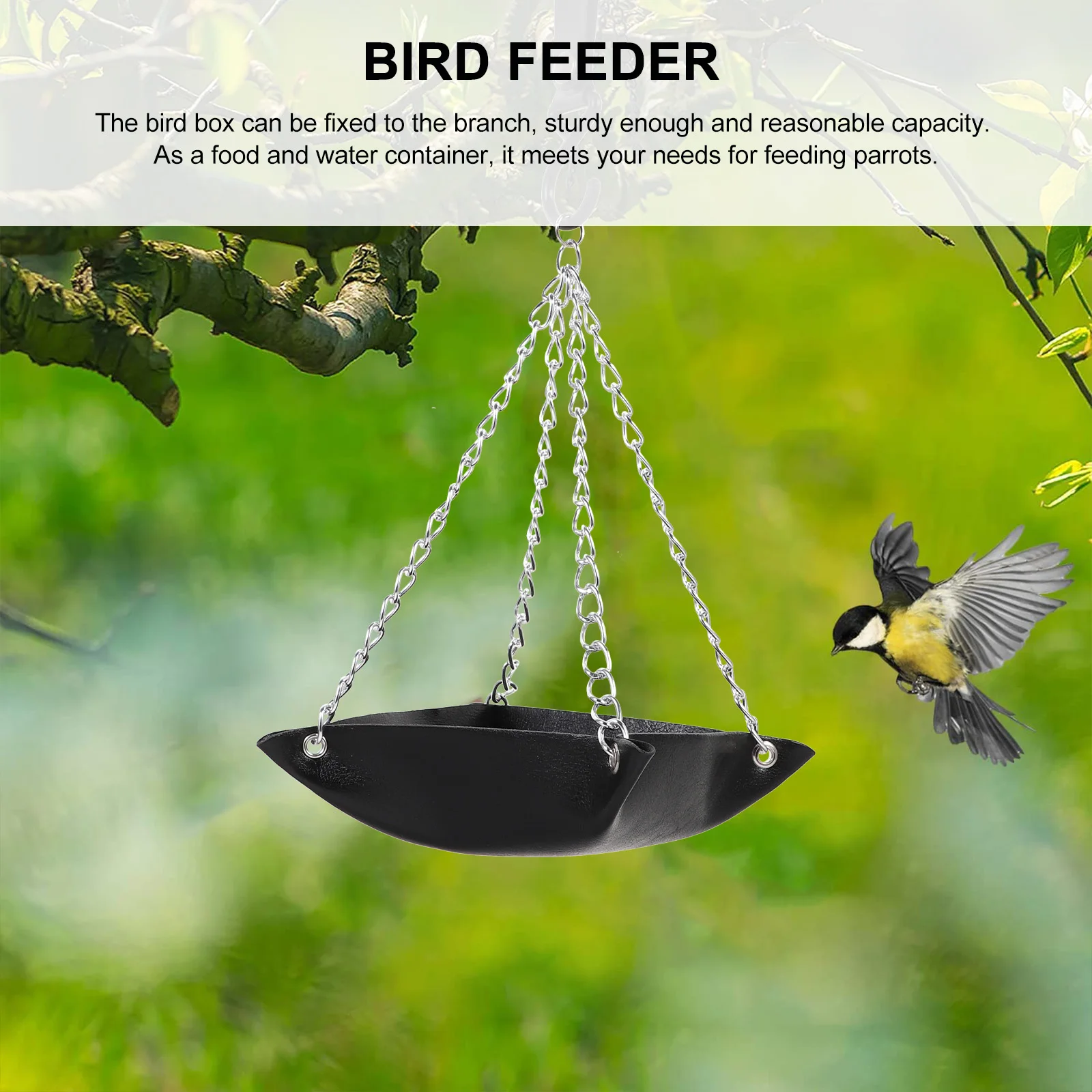 

Feeder Transparent Durable Outdoor Pet Feeding Box Easy Parrot Feeder Clean Parrot Food Container Cage Accessory
